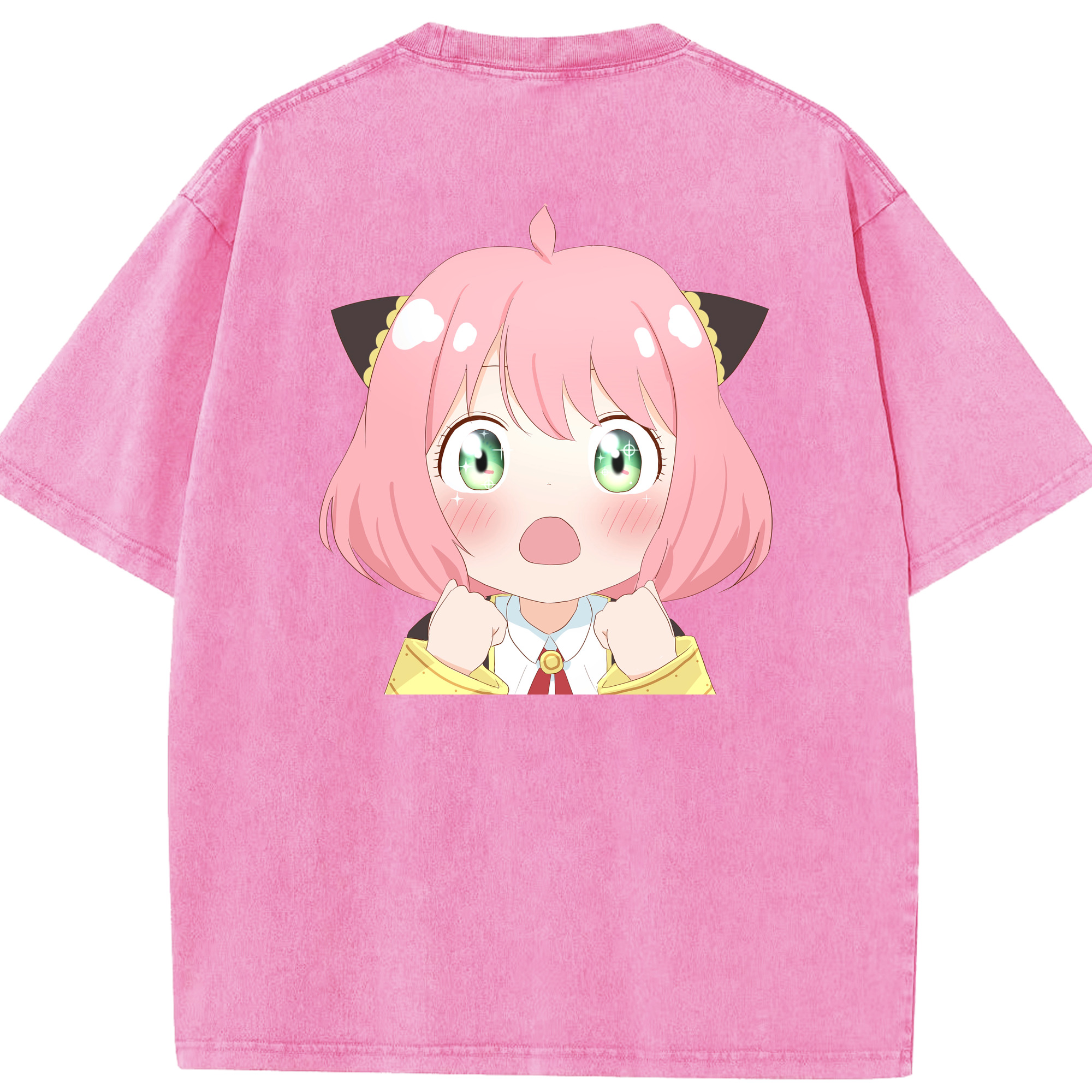 （画像用） SPY×FAMILY间谍家家酒 綿100% ヴィンテージ風 半袖Tシャツ（背面プリント）